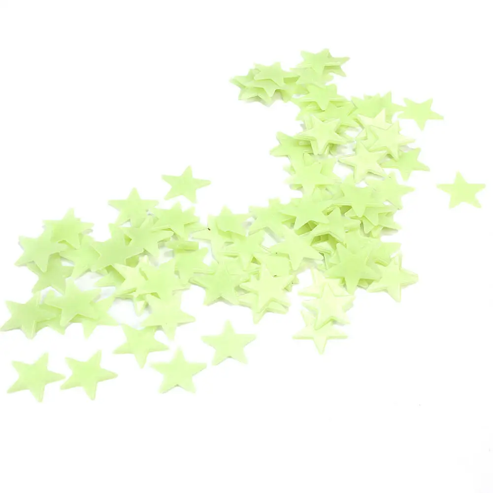 В партии 100 шт. зеленые фотообои со звездами на потолочной стене|lot 100pcs|glow in dark starslot