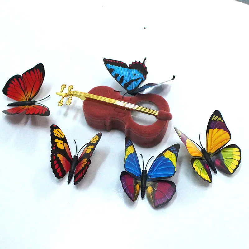 9 см (случайные цвета) украшения для дома бабочки 3D моделирование Buterfly настенные