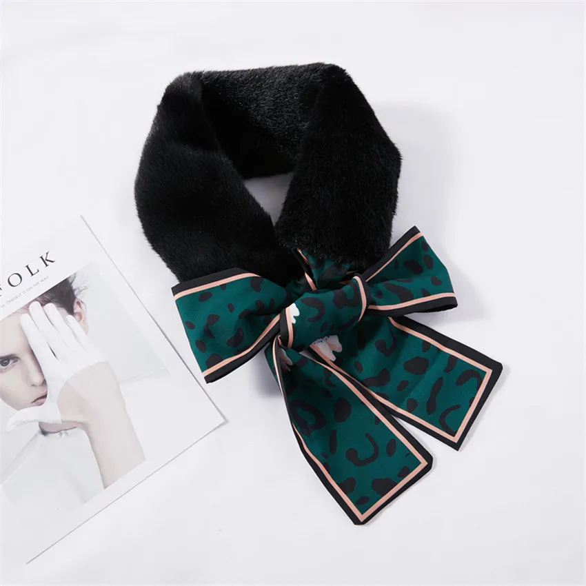 

Gowyimmes 2019 Autumn Women Fashion Leopard Dot Viscose Shawl Scarf Winter Warm Faux Fur Ring Scarves Print Soft Wrap Thick 216