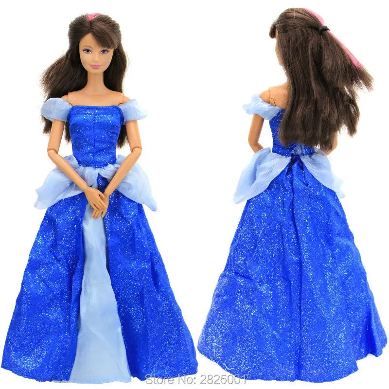 Сказочный наряд свадебное платье принцессы синяя юбка Одежда для куклы Барби