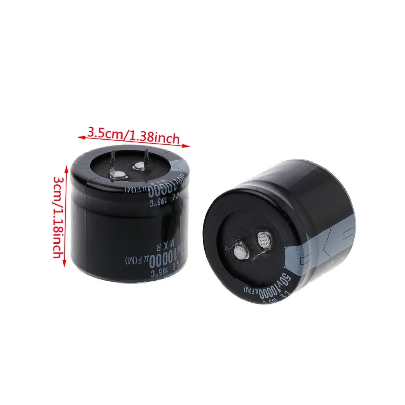 2 Pcs 10000uF 50V Capacitance Snap-in Aluminum Electrolytic Radial Capacitor | Электроника