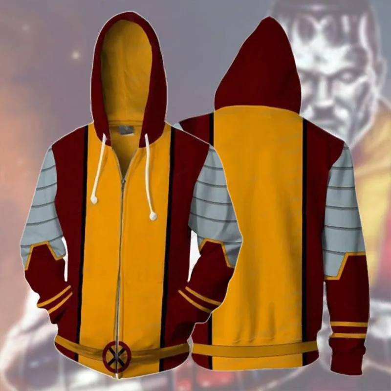 X Men Dark Phoenix Cyclops Косплей костюмы с капюшоном Wolverine толстовки куртка косплей 3D