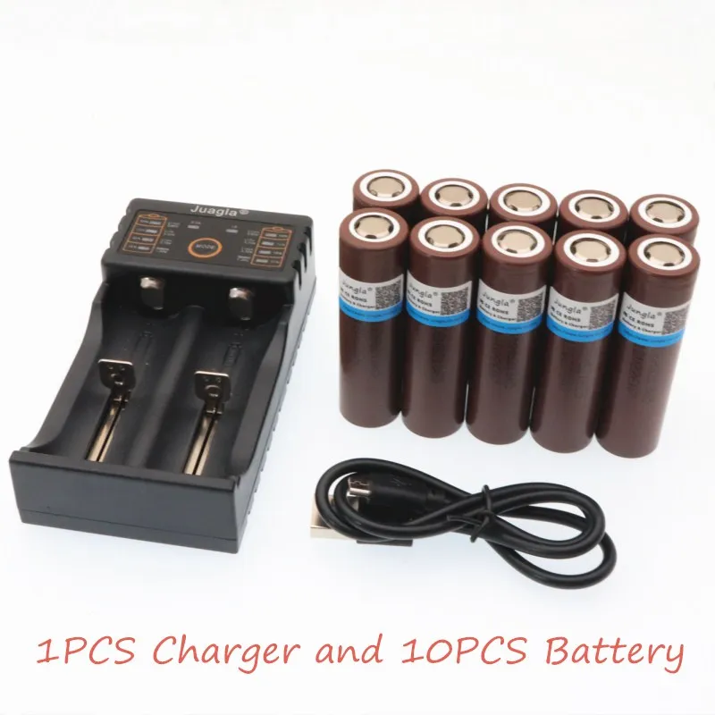 Оригинальная 18650 аккумуляторная батарея для LG HG2 18650 3000 mah литиевая батарея+ 1 шт 18650 зарядное устройство