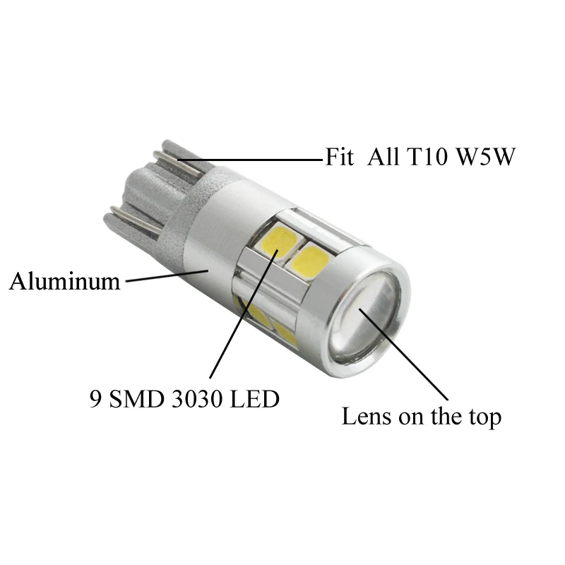 2x W5W LED 12 В T10 лампы для Автомобилей 168 194 Поворота Боковой Лицензии пластины