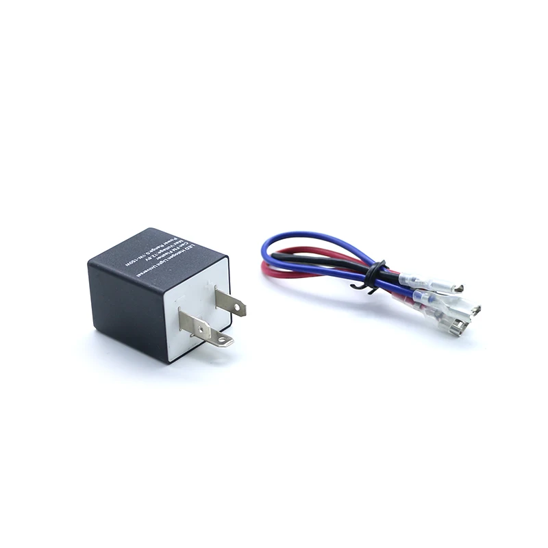 3-Pin Adjustable Flasher Relay Resistor Turn Signal Blinker Lights 12V Motorcycle Car ATV Cafe Racer Old School Bobber Touring |