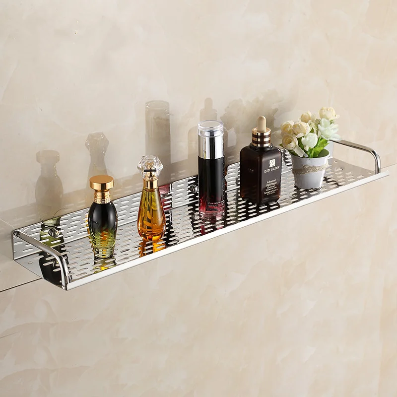 

2018 Hot Stainless Steel Monolayer Double Bathroom Rack Shower Shampoo Soap Cosmetics Bathroom Rack Premium Bathroom Accessories