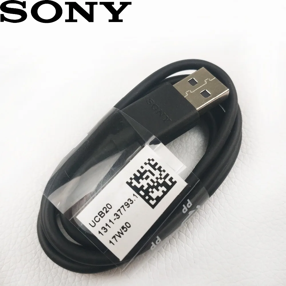 Оригинальный зарядный кабель Sony Xperia XZ3 Usb3.1 Type C quick 100 см черный для быстрой
