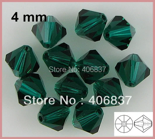 

Free Shipping! 720pcs/Lot, Chinese Top Quality 4mm Emerald Crystal Bicone Beads