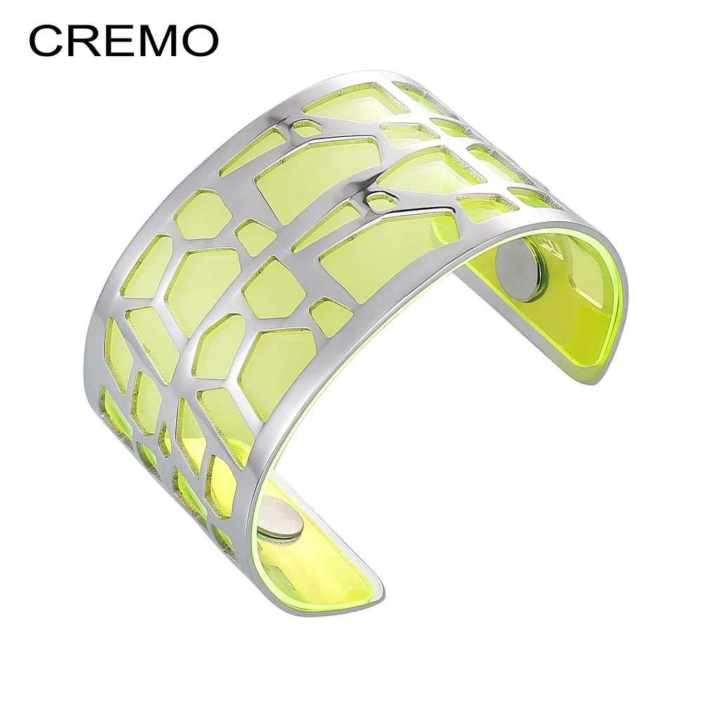 Cremo Manchette Жираф Браслет манжета Прозрачная ПВХ пленка кожаный ремешок для обмена