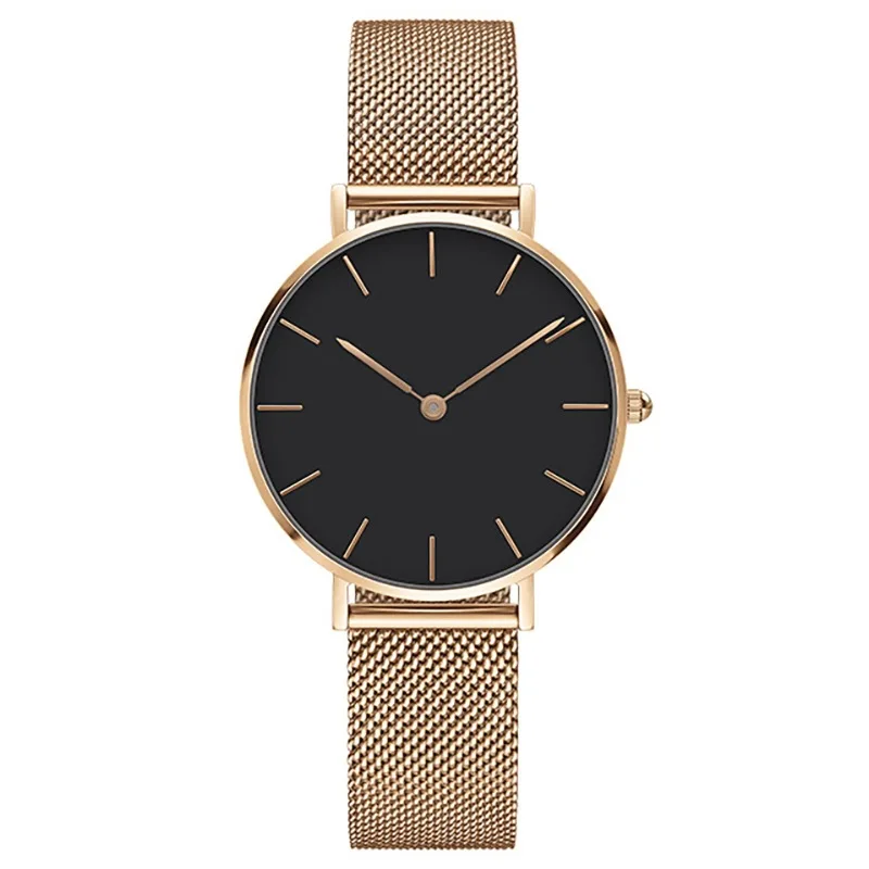 Мужские и женские Модные Аналоговые кварцевые наручные часы из нержавеющей