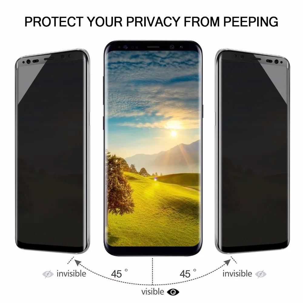 Полноэкранная пленка защитное 3D закаленное стекло для Samsung Galaxy Note8 S9 plus S8 Plus