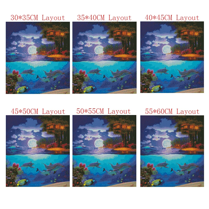 Diy 5D Resin Diamond Painting Landscape Cross Stitch Full Embroidery Rhinestone Pasted Paintings BCD105 | Дом и сад