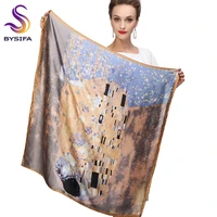 winter accessories khaki square scarves printed for ladies fashion lovers 100 natural silk scarf printed 9090cm autumn scarves