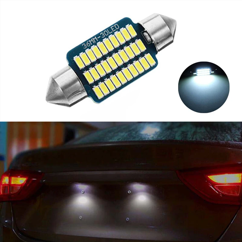 1 светодиодный 36 мм белые лампы Canbus C5W 3014 SMD внутреннее освещение подсветка