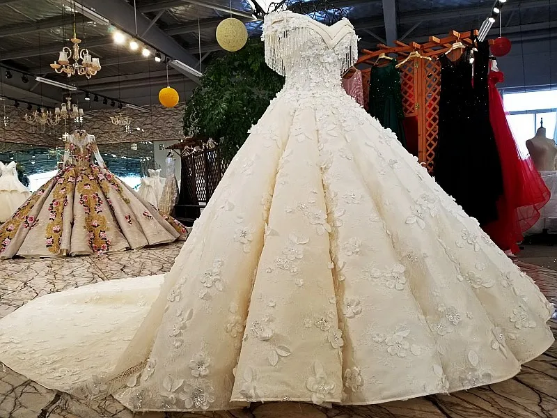 LS90659 свадебное платье с кружевомсвадебное возлюбленной плеча мода аппликация