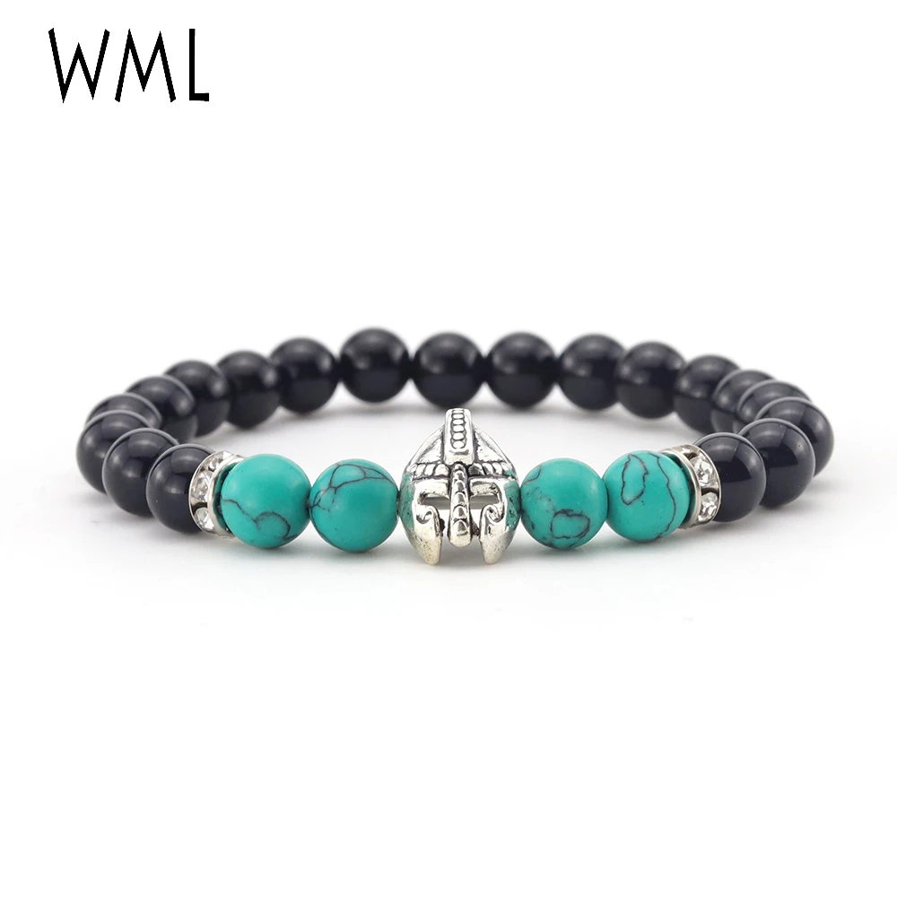 WML тигровый глаз бусы из натурального камня браслет для мужчин Спартанский