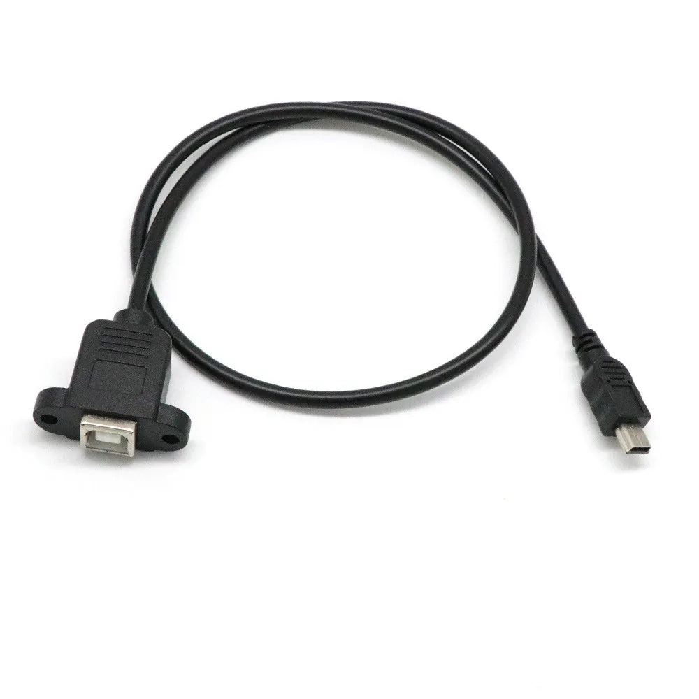 Принтер кабель для монтажа на панели + винт Mini USB 5 Pin мужчин и 2 0 B Jack женский Прямая