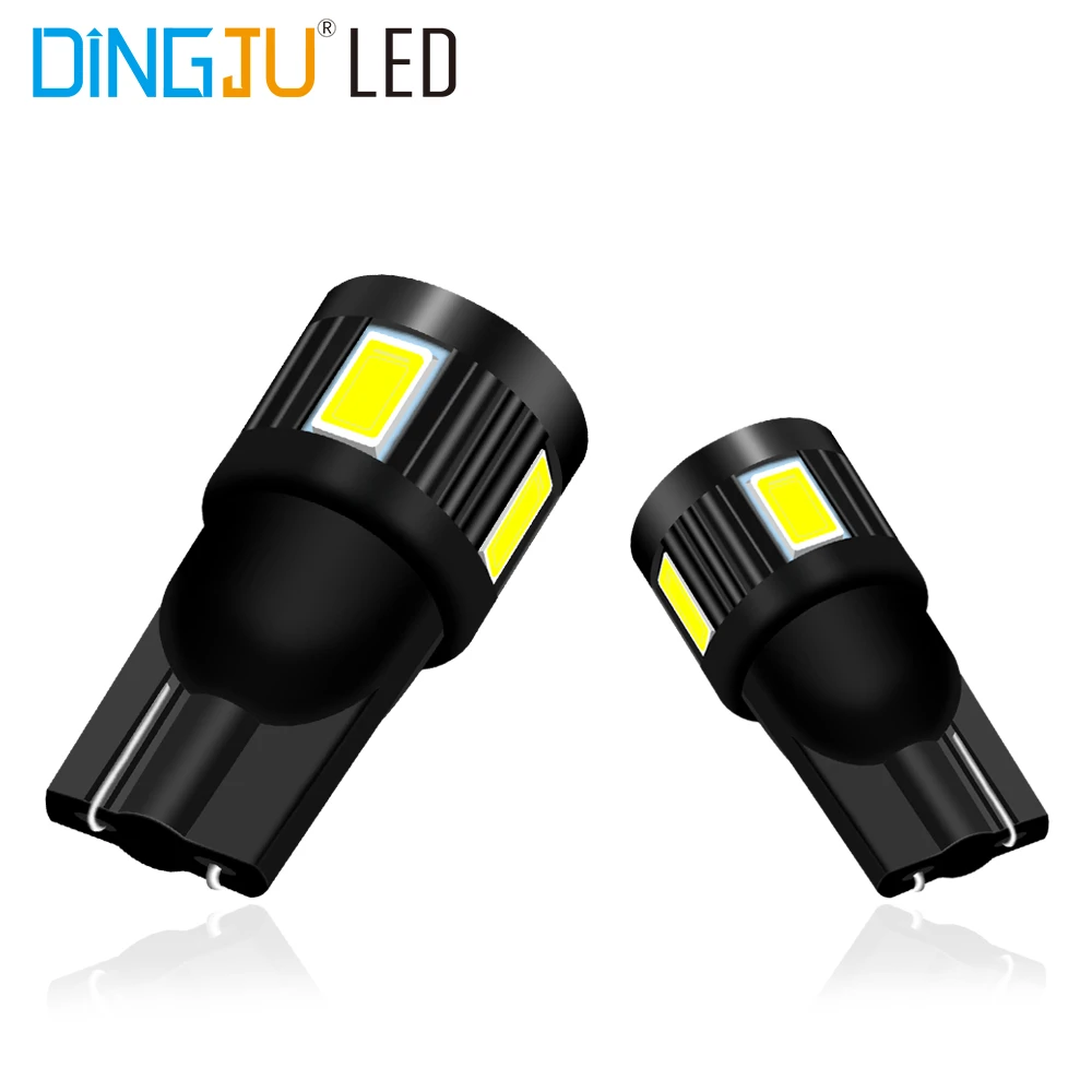 2 шт. T10 светодиодная лампочка для салона автомобиля 6smd 5730 Led 12В 24В автомобильный
