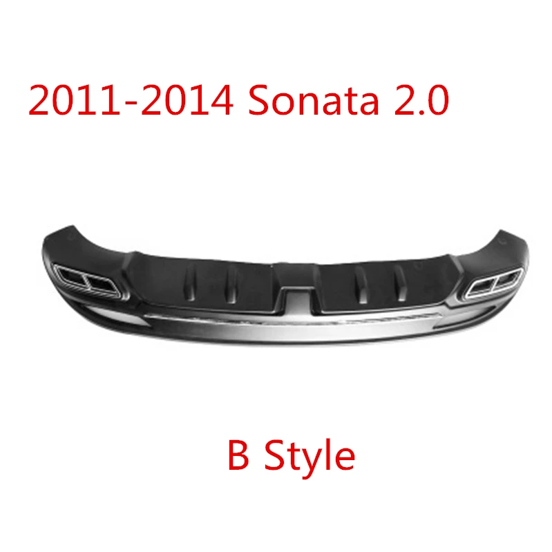 Для hyundai Sonata Body kit спойлер 2011-2013 для Sonata 8 ABS задний спойлер передний бампер диффузор защитные бамперы - Цвет: Черный
