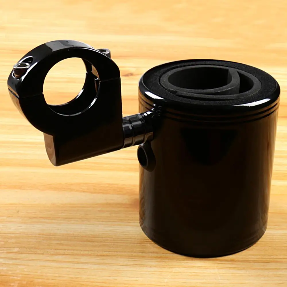Precio Portavasos Ajustable Negro Brillante Para Motocicleta Harley Touring Street Glide ATV Universal FLH/T FLHX