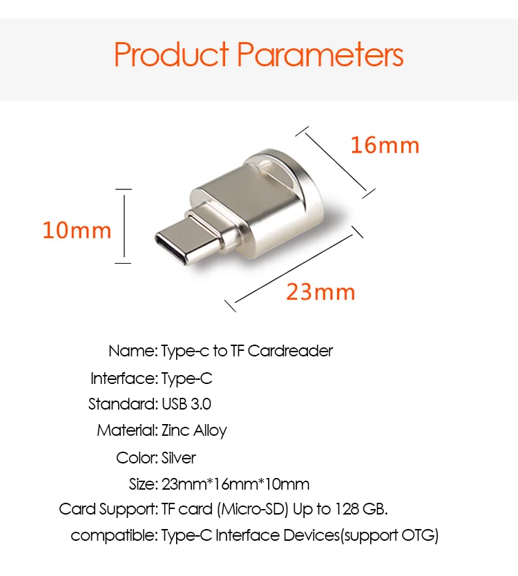 UTHAI C09 mini type C USB3.1 Micro SD кард-ридер TF карта памяти адаптер для Macbook или смартфона с интерфейсом USB c U диск