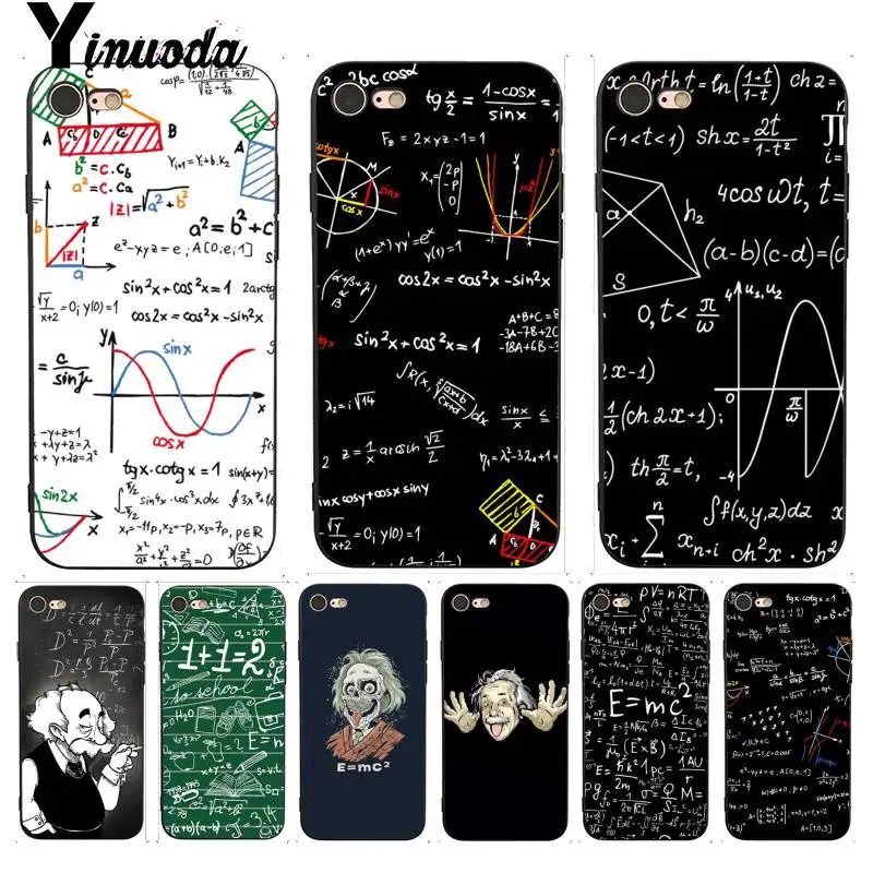 Yinuoda для iphone 7 6 X чехол с формулами математическая формула химический кремний чехол для телефона для iphone 7X6 6S 8 Plus 5 5S SE XR XS XSMAX