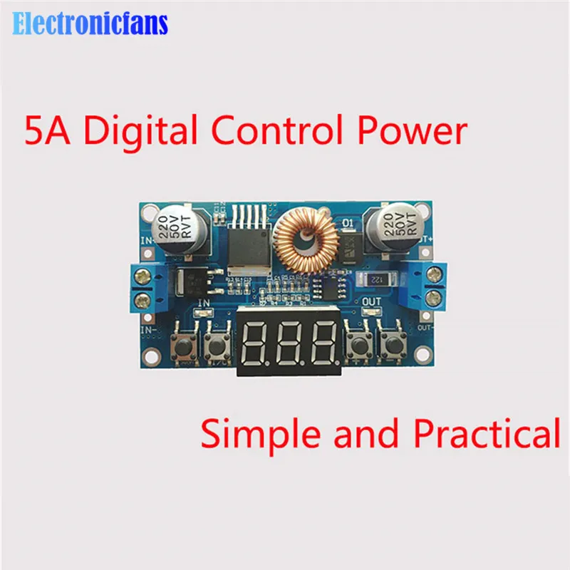 5A Амперметр Step-Down модуль цифровой Управление Питание светодиодный индикатор