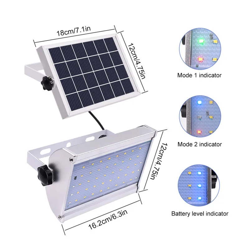 46 светодиодный уличный Солнечный свет с дистанционным управлением Sicherheit Flutlicht IP65