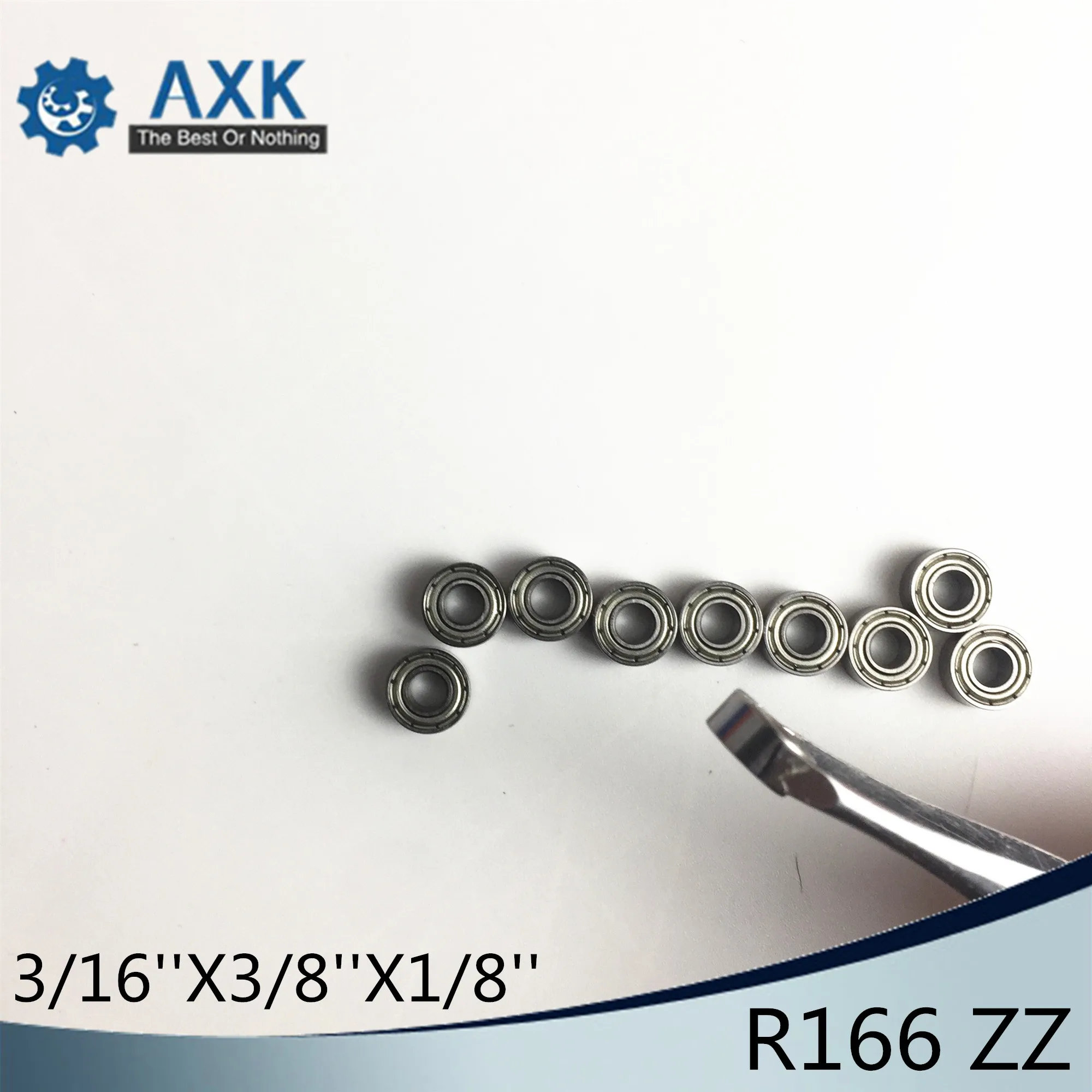 R166ZZ подшипник ABEC 1 (10 шт.) 3/16 &quotx3/8&quot x1/8 &quotдюйм миниатюрный R166 ZZ шариковые