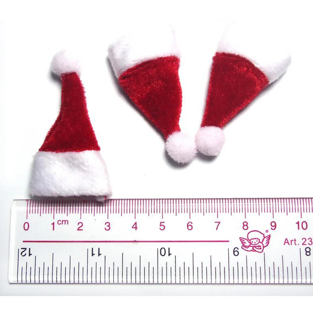 Миниатюрный Кукольный домик Рождественская шапка Деда Мороза масштаб 1/12