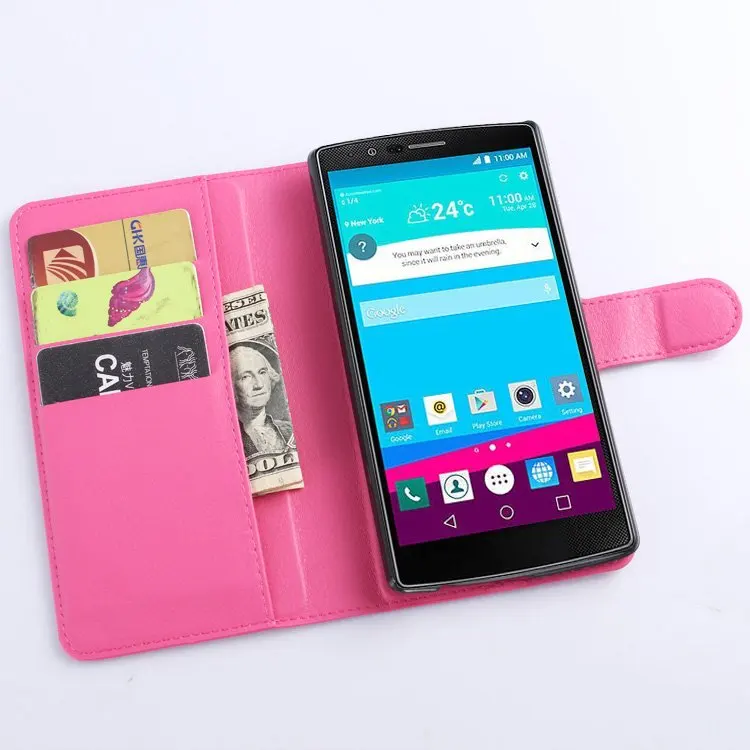 Чехол для LG G4 новинка 2015 модный роскошный кожаный чехол-кошелек с личи и