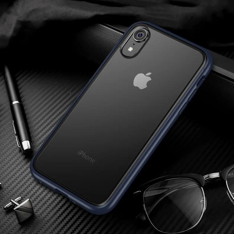 Противоударный чехол для iPhone XR, мягкий прозрачный из ТПУ, прозрачная задняя крышка для iPhone XS Max 7 8 Plus, чехол, тонкий матовый чехол