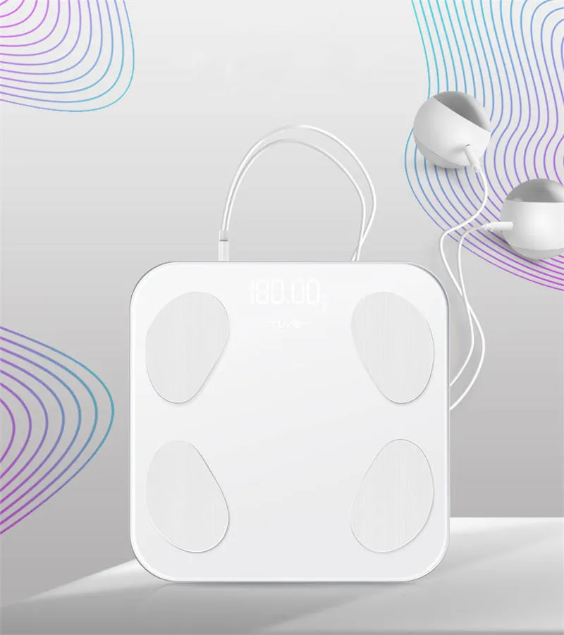 Bluetooth весы напольные весы для ванной весы с Умной подсветкой Дисплей весы BMI вес тела 4/8 электрод весы для жира