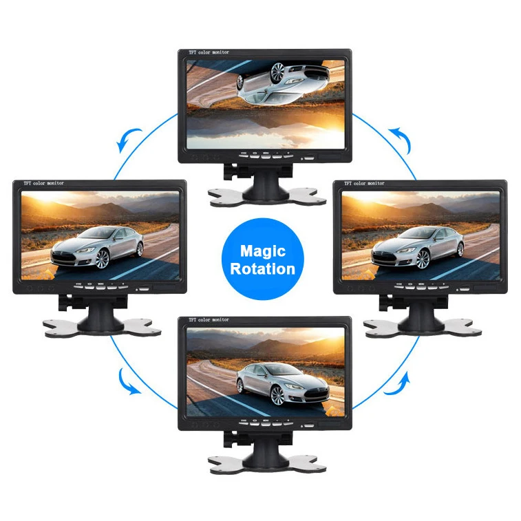 Kebidumei 7 дюймов TFT ЖК-дисплей заднего вида монитор универсальный 234x480 Pixe x 4l