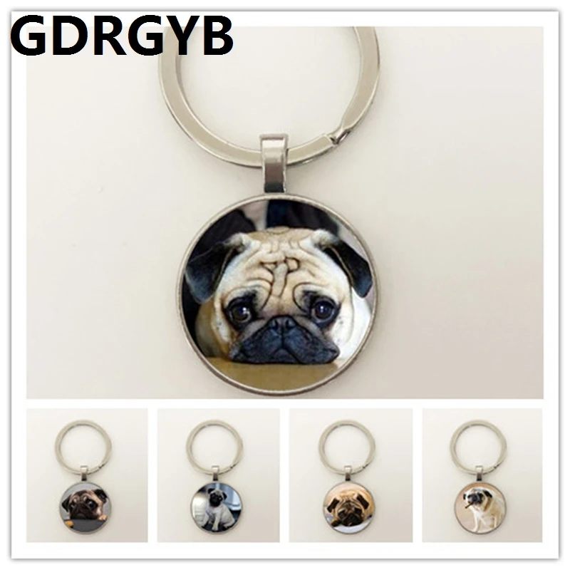 GDRGYB 2019 стеклянный купол оптом с круглой пряжкой для ключей украшения животных
