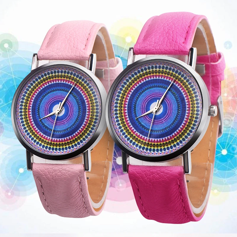 Женские кварцевые часы DOBROA из кожи мандалы винтажные наручные 2019|Женские часы| |