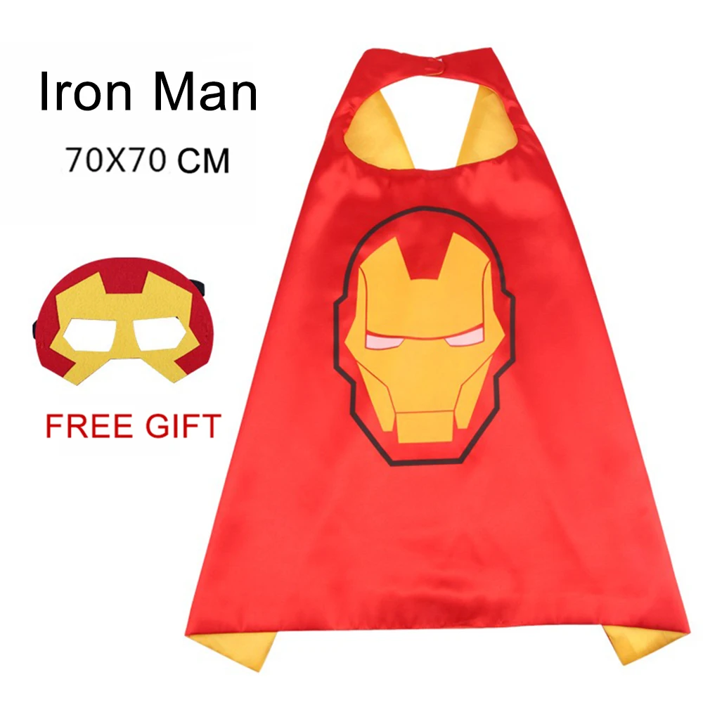 Плащ супергероя Marvel, Мстители, маска на Хеллоуин, маскарадный костюм, плащ для дня рождения, плащ ультрамена, Бэтмена, подарки для детей, мальчиков