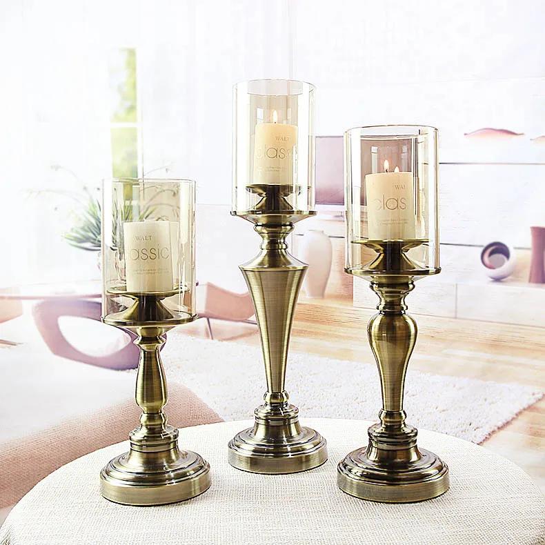 Стеклянный подсвечник Свадебный канделябр украшение для домашнего