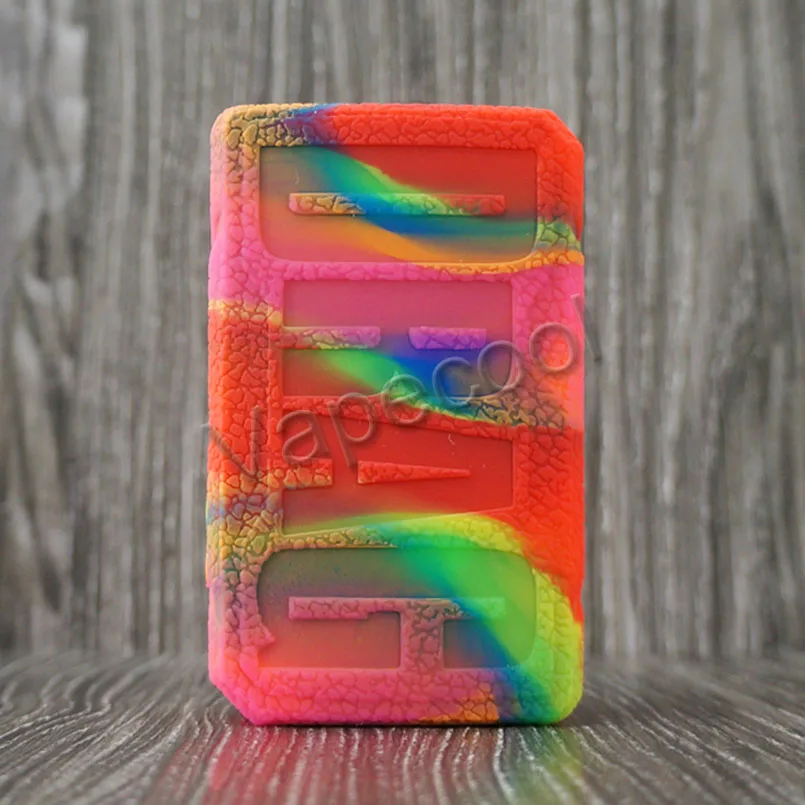 Rainbow 2 шт VOOPOO DRAG 2 Силиконовый чехол и противоскользящая текстура кремния кожа варп рукав подходит для Vape VOOPOO DRAG V2 177W TC BOX MOD - Цвет: Rainbow