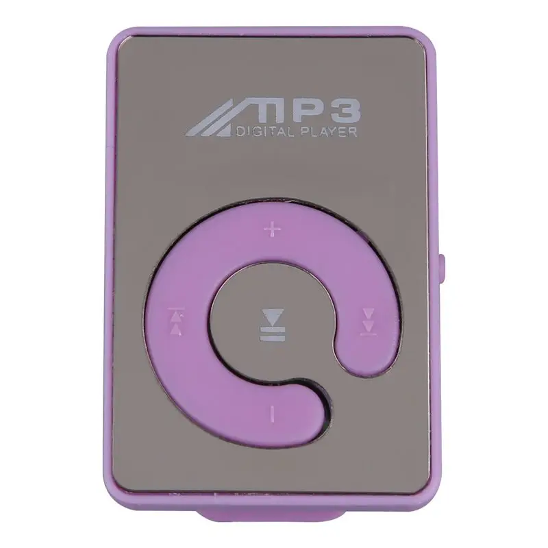 Мини зеркальный зажим USB цифровой Mp3 музыкальный плеер Поддержка 8 Гб SD TF карта