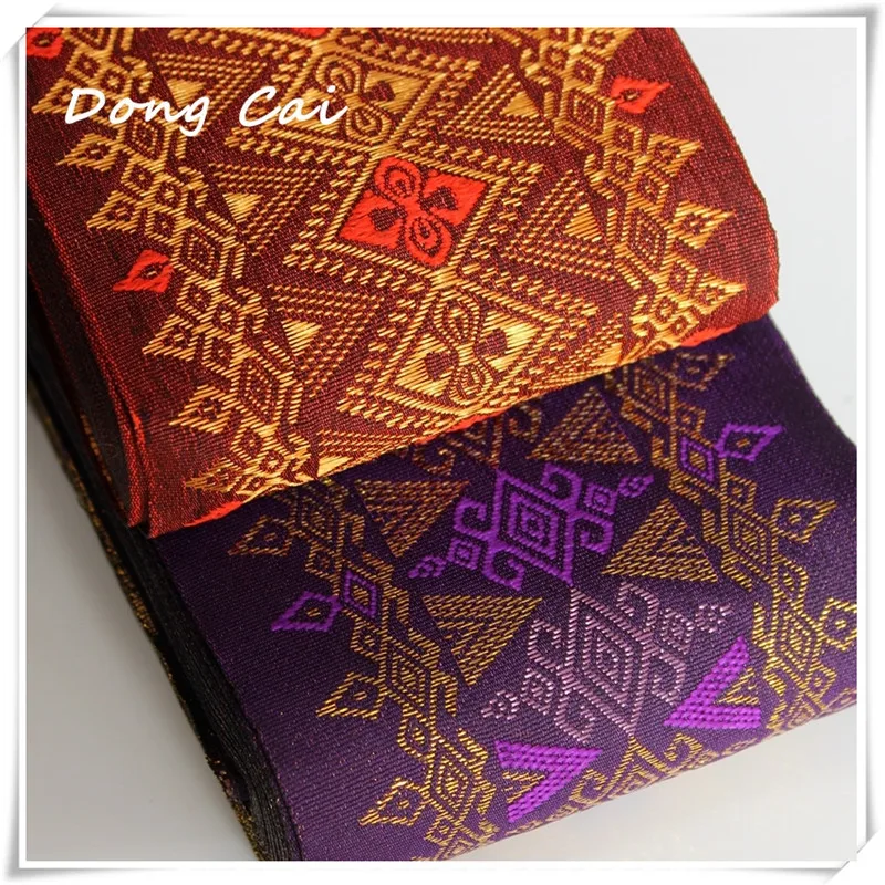 Искусственная тесьма продаваемая Ярдом изысканная жаккардовая лента тайская