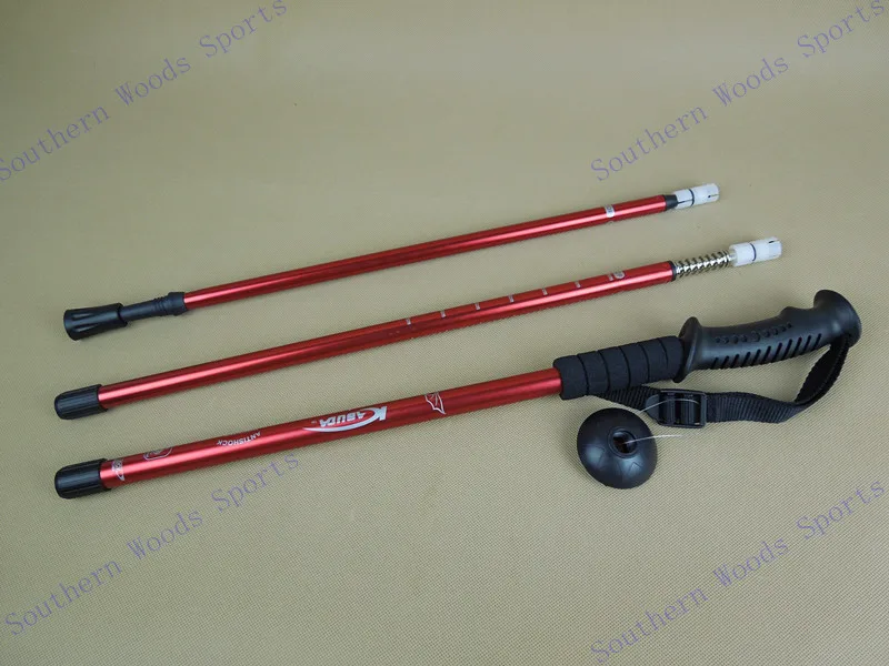 ALUMINUM ALLOY Adjustable Alpenstock telescopic Walking Stick straightshank 135cm Hiking Cane trekking poles 4color 350g |