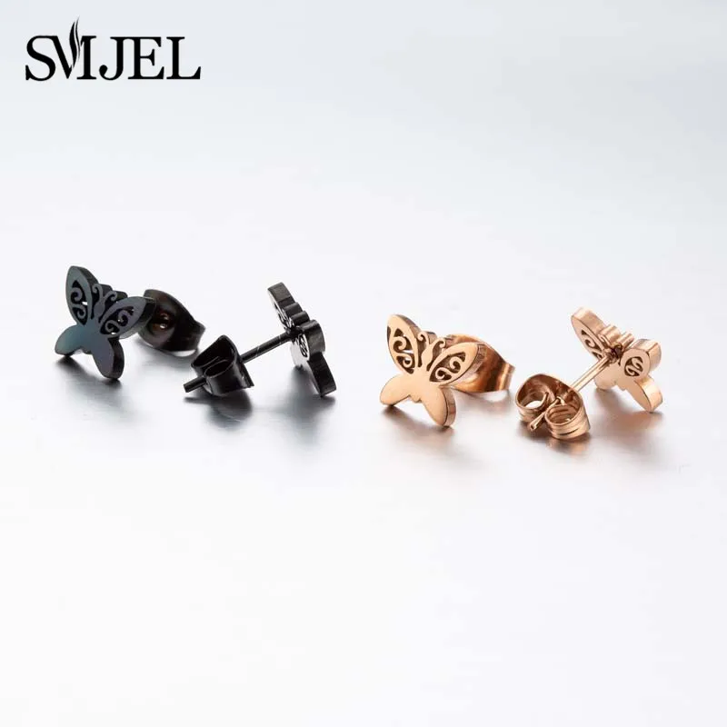 SMJEL серьги из нержавеющей стали для женщин, Детские Модные серьги с милым Кроликом, котом, бижутерия с Микки, ананасом, вечерние серьги-гвоздики, подарок