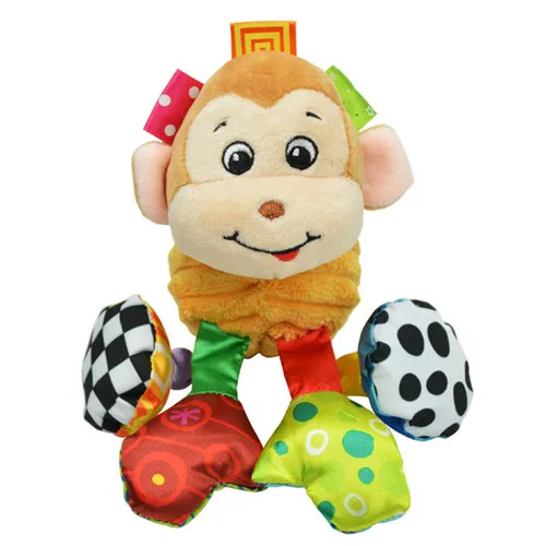monkey Sozzy детская погремушка, игрушки для здоровья, удобные мягкие на ощупь игрушки для новорожденных, 0-12 месяцев, детская кроватка или детская коляска, плюшевые игрушки - Цвет: monkey