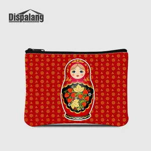 Русский талисман Матрешка кукла Печать кошельки для женщин мини кошелек на молнии для покупок детей мультфильм изменить Деньги сумки