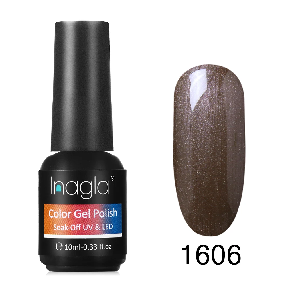 1606 Inagla гель для ногтей чистый цвет красный зеленый гель для маникюра Блестящий лак для ногтей замачиваемый УФ светодиодный Гель-лак для ногтей Vernis Полупостоянный гель лак - Цвет: 1606
