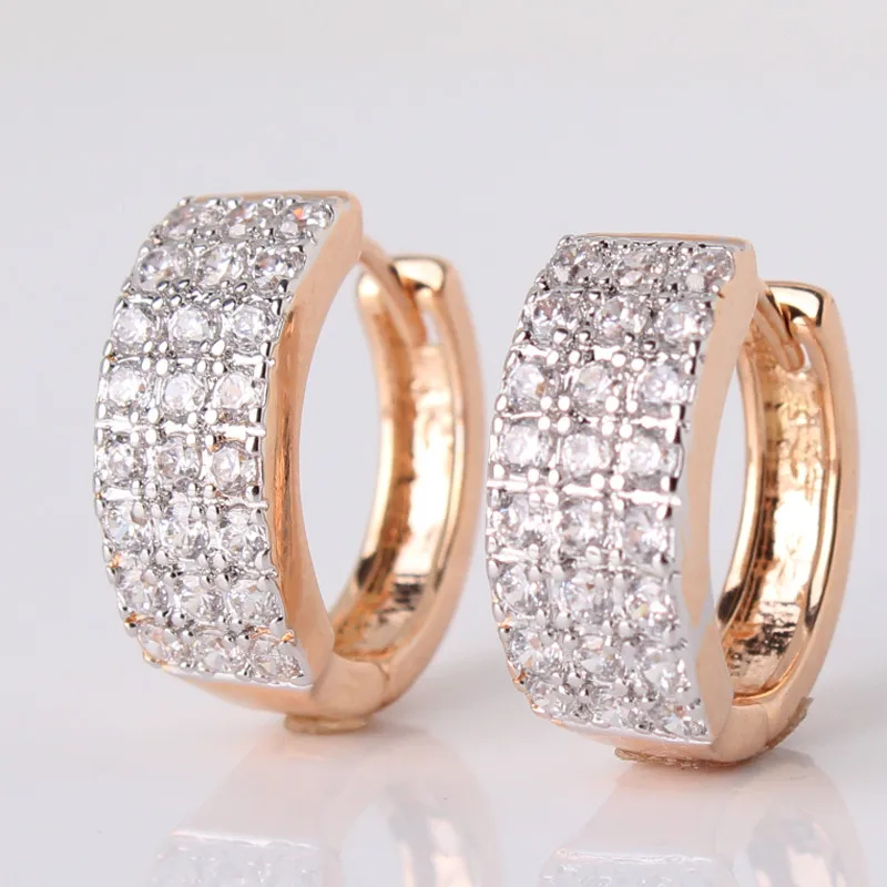 Женские серьги кольца MOLIAM высококачественные с фианитом AAA MLE149|fashion hoop earrings|hoop