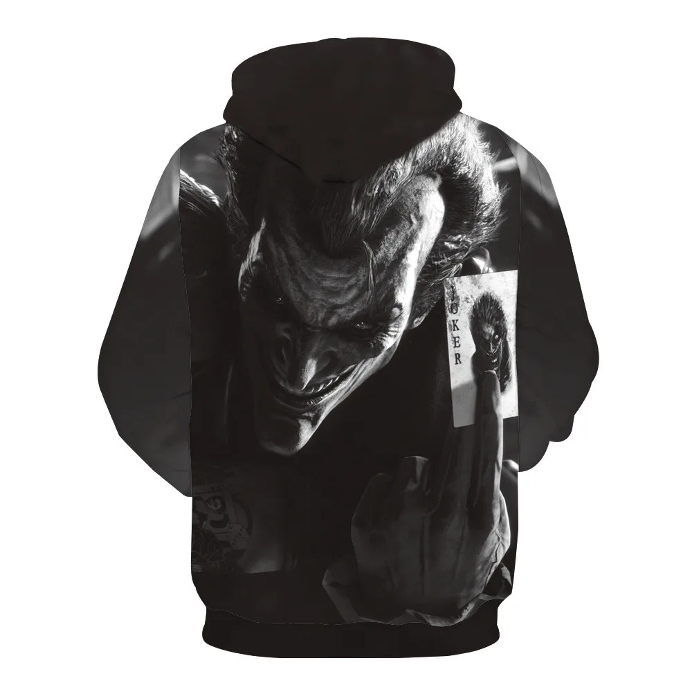 

Unisex Punk Style Devil Joker 3d Digital Print Pullover Hoodie Hooded Sweatshirt Drop Shipping