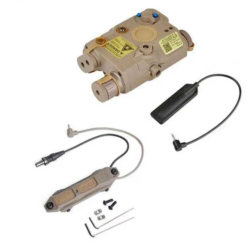 Tactical Airsoft LA PEQ15 Red Dot Flashlight PEQ Laser with Remote Switch Pressure Light Double Control | Спорт и развлечения