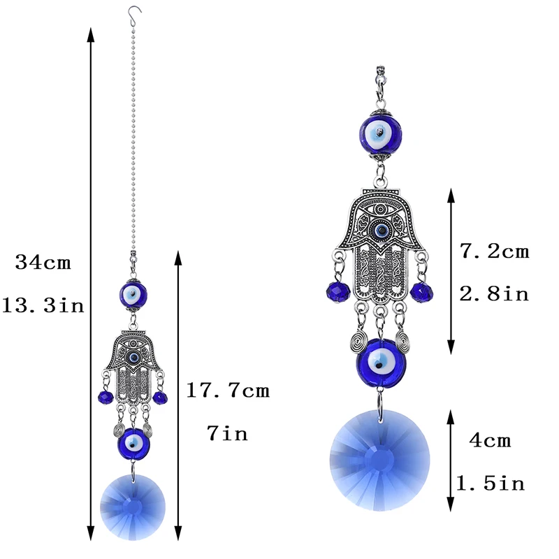 H& D чакра Suncatcher орнамент с индейки злой амулет в виде глаза удачи кулон дома Настенный декор благословение Защита подарок